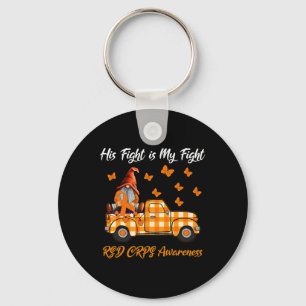 Gnomes His Fight Is My Fight Rsd Crps Awareness Gi Key Ring