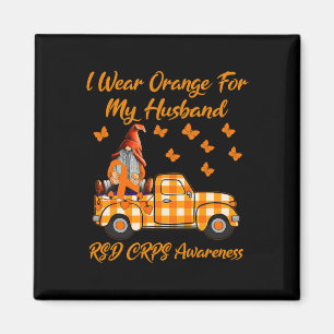 Gnomes I Wear Orange For My Husband RSD CRPS Aware Magnet