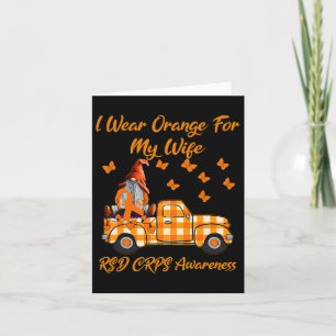 Gnomes I Wear Orange For My Wife Rsd Crps Awarenes Card