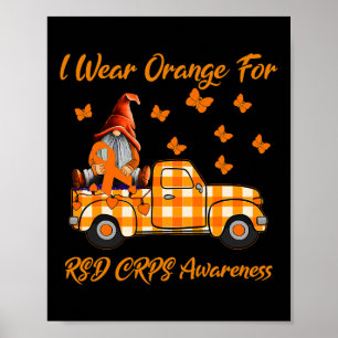 Gnomes I Wear Orange For Rsd Crps Awareness  Poster