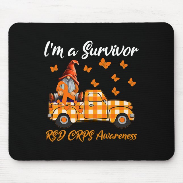 Gnomes I'm A Survivor Rsd Crps Awareness  Mouse Pad (Front)