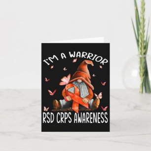 Gnomes I'm A Warrior Rsd Crps Awareness Butterfly Card