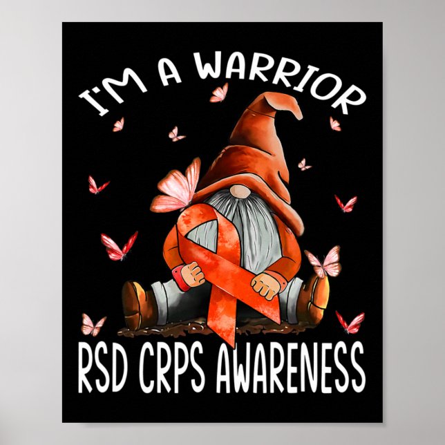 Gnomes I'm A Warrior Rsd Crps Awareness Butterfly  Poster (Front)
