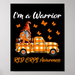 Gnomes I'm A Warrior Rsd Crps Awareness  Poster