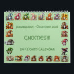 Gnomes in Hats 2025-2026 24-Month Calendar<br><div class="desc">Enjoy a world of magic and charm every month with this delightful 24-month gnome calendar. Featuring enchanting gnomes adorned in their whimsical hats and surrounded by lush, dreamy landscapes, each month brings you closer to the wonders of Gnomeland. From snowy winters to blooming springs and fun sprites, every page captures...</div>