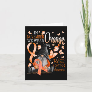 Gnomes In November We Wear Orange CRPS Awareness B Card