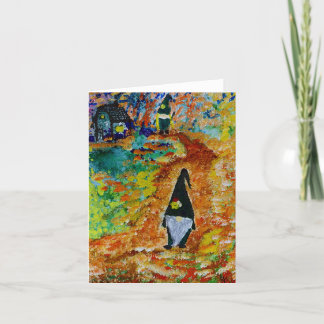 Gnomes in the forest thank you card