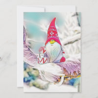 Gnomes in the snow watercolor painting