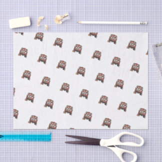 Gnomes in Vintage Truck Christmas Decorations Tissue Paper