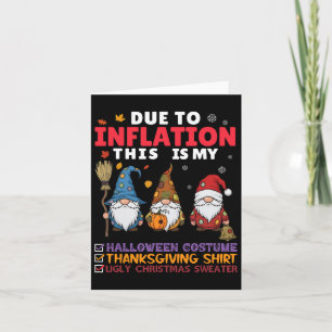 Gnomes Inflation Halloween Thanksgiving Christmas Card