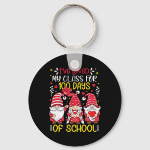 Gnomes I've Loved My Cl For 100 Days Teacher Valen Key Ring