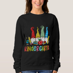 Gnomes Kindergarten Crew First Day Teacher Back To Sweatshirt