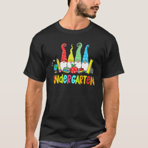 Gnomes Kindergarten Crew First Day Teacher Back To T-Shirt