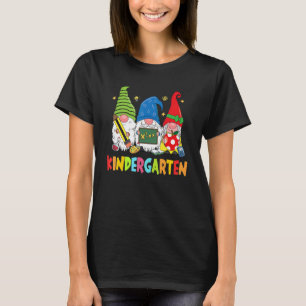 Gnomes Kindergarten Crew First Day Teacher Back To T-Shirt