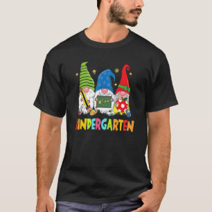 Gnomes Kindergarten Crew First Day Teacher Back To T-Shirt
