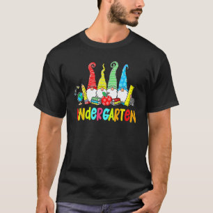 Gnomes Kindergarten Crew First Day Teacher Back To T-Shirt