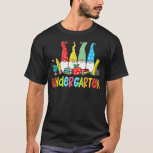 Gnomes Kindergarten Crew First Day Teacher Back To T-Shirt