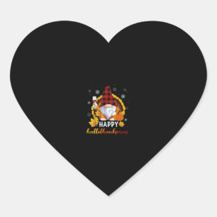 Gnomes Lover Halloween Merry Christmas Happy Hallo Heart Sticker