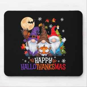 Gnomes Lover Halloween Merry Christmas Happy Hallo Mouse Pad