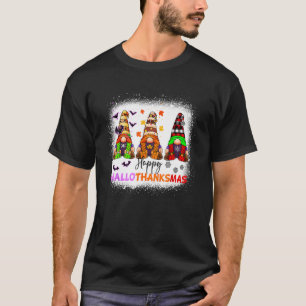 Gnomes Lover Halloween Merry Christmas Happy Hallo T-Shirt