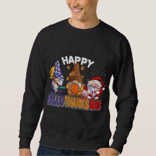 Gnomes Lovers Halloween Merry Christmas Happy Hall Sweatshirt