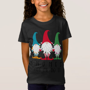 Gnomes Made Me Do It Nordic Santa Gnome Funny Chri T-Shirt