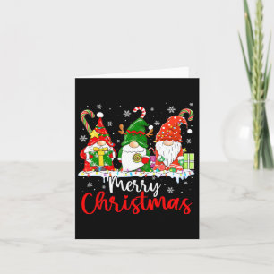 Gnomes Merry Christmas Light Family Gnome Card