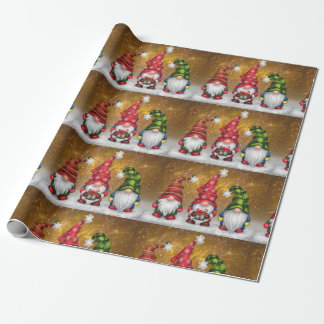 Gnomes Merry Christmas Wrapping Paper