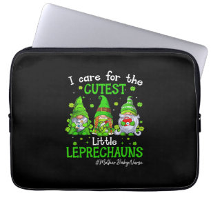 Gnomes Mother Baby Nurse St Patrick's Day Leprecha Laptop Sleeve