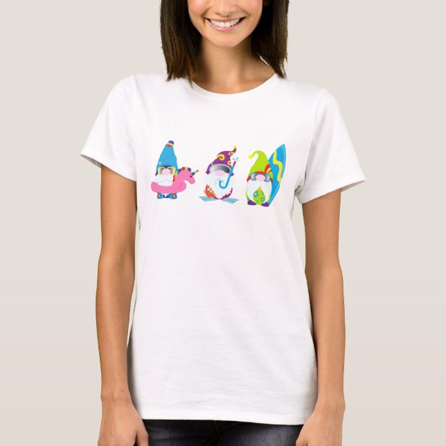 Gnomes on Summer Vacation T-Shirt (Front)