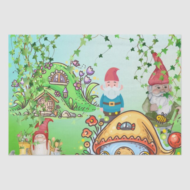 Gnome's Party Tissue Paper (Front)