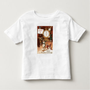 Gnomes Partying Around a Clock Toddler T-Shirt