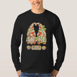Gnomes Peachy Graphic Tee For Summer Peach Fruit