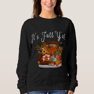 Gnomes Pumpkin It's Fall Y'all Tree Truck Sweatshirt