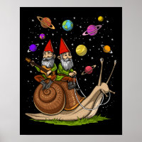 Gnomes Riding Snail
