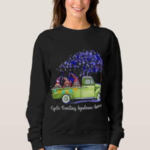Gnomes Riding Truck Cyclic Vomiting Syndrome Aware Sweatshirt