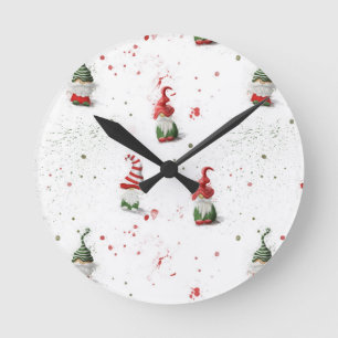 Gnomes Round Clock