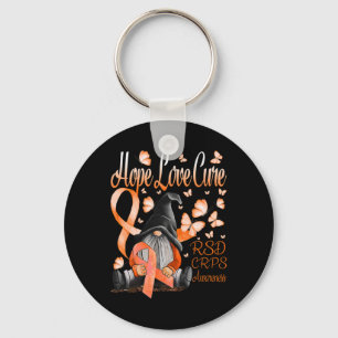 Gnomes RSD CRPS Awareness Hope Love Cure Fighter O Key Ring