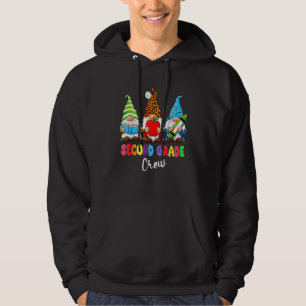 Gnomes Second Grade Crew First Day Teacher Back To Hoodie