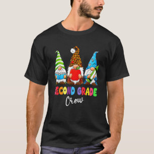 Gnomes Second Grade Crew First Day Teacher Back To T-Shirt