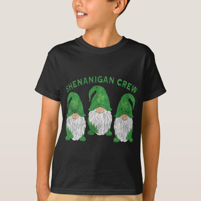 Gnomes Shenanigan Crew St. Patrick's Day Matching  T-Shirt (Front)