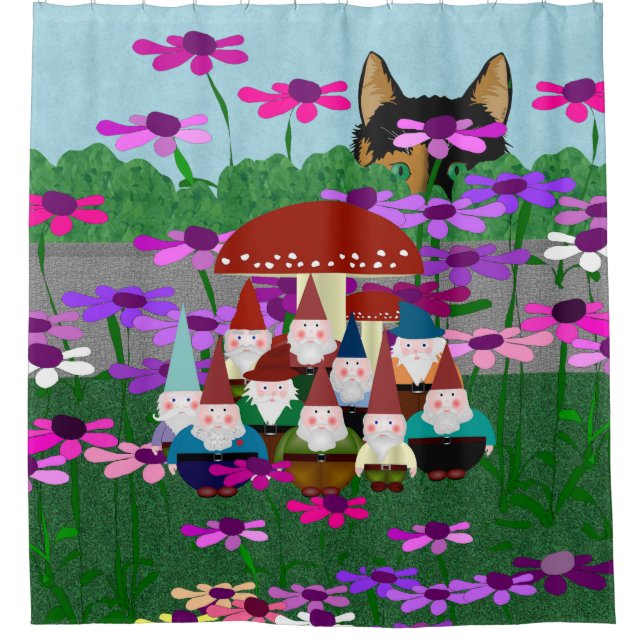 Gnomes Shower Curtain (Front)