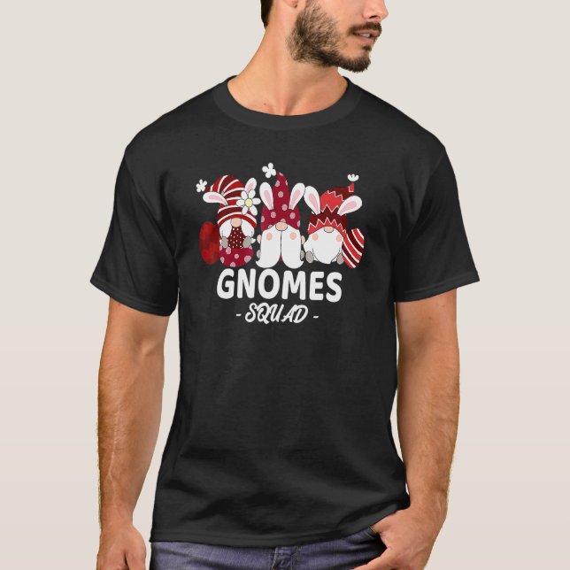GNOMES SQUAD Easter sunday Gnome men & women match T-Shirt (Front)