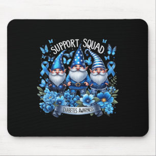 Gnomes Support Squad Blue Gnomes Diabetes Awarenes Mouse Pad