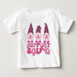 Gnomes Support Squad Breast Cancer Awareness Baby T-Shirt