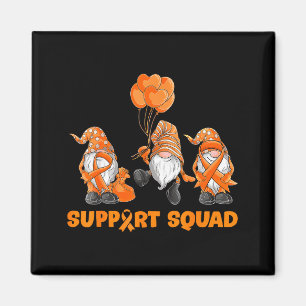Gnomes Support Squad Ms Awareness Orange Ribbon Magnet