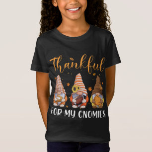 Gnomes Thankful For My Gnomies Fall Thanksgiving F T-Shirt