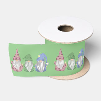 Gnomes Three Satin Ribbon