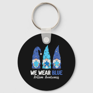Gnomes We Wear Blue Autism Awareness Acceptance Wo Key Ring