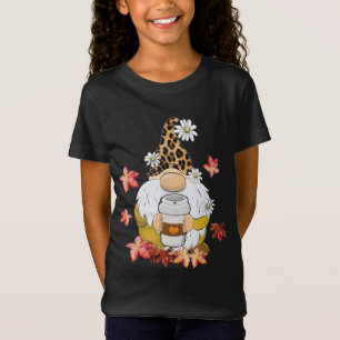Gnomes Wearing Leopard Hat Thanksgiving Vibes Pump T-Shirt